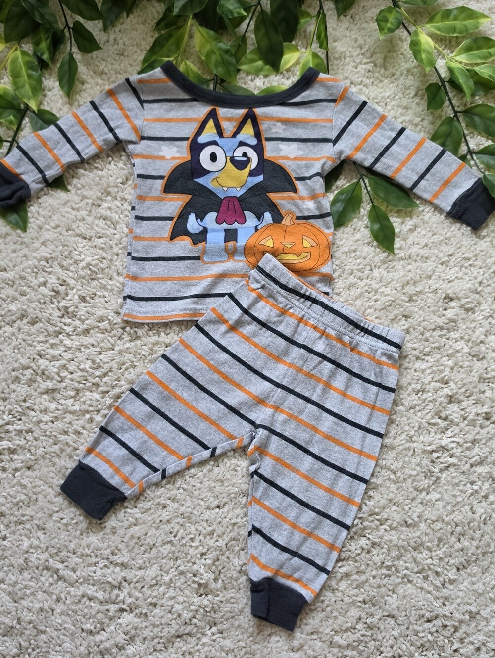 Baby Boy Halloween Bluey Pajamas (9-12 Months)